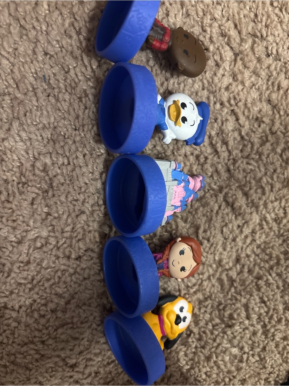 Disney Mini Surprise Figures Set with Blue Capsules